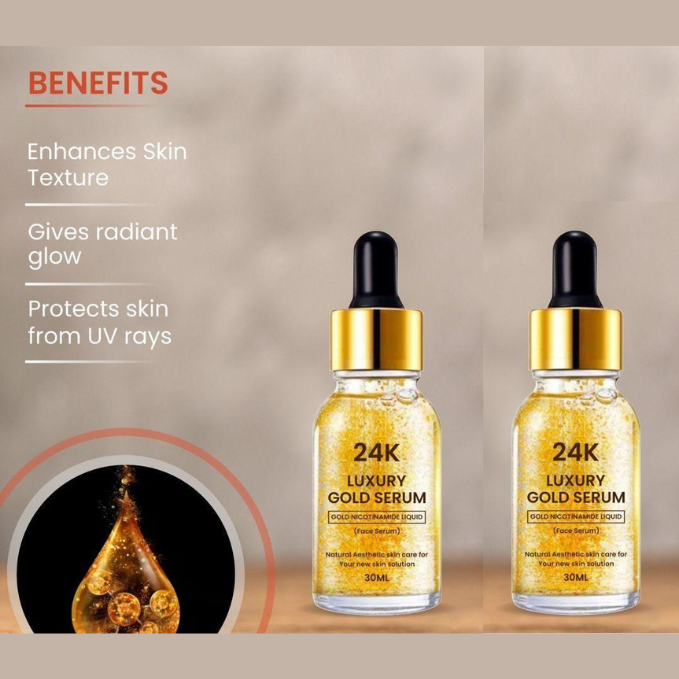 24K Gold Face Serum (Pack Of 2)