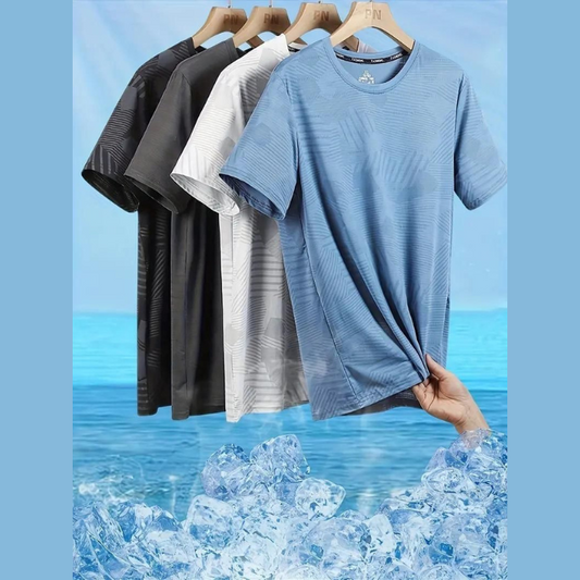 Men's Round Neck Polyester Casual T-shirt (Pack of 4)