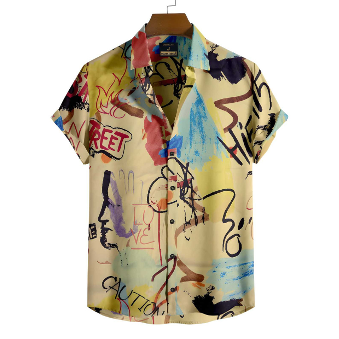 Rayon Printed Half Sleeves Regular Fit Mens Casual Shirt