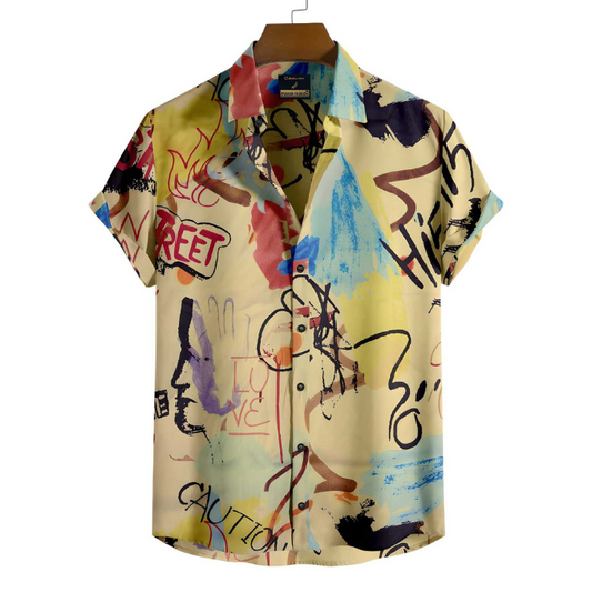 Rayon Printed Half Sleeves Regular Fit Mens Casual Shirt