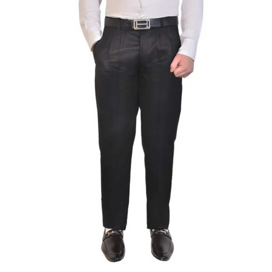 Cotton Solid Regular Fit Formal Trousers